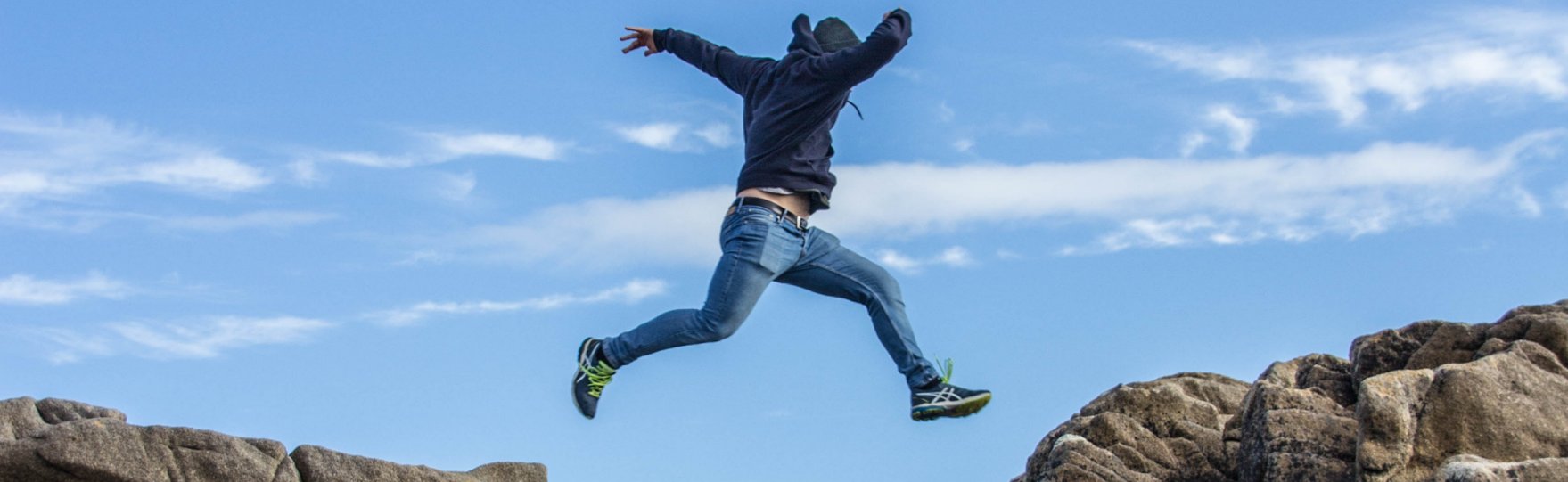 チャレンジしてジャンプ